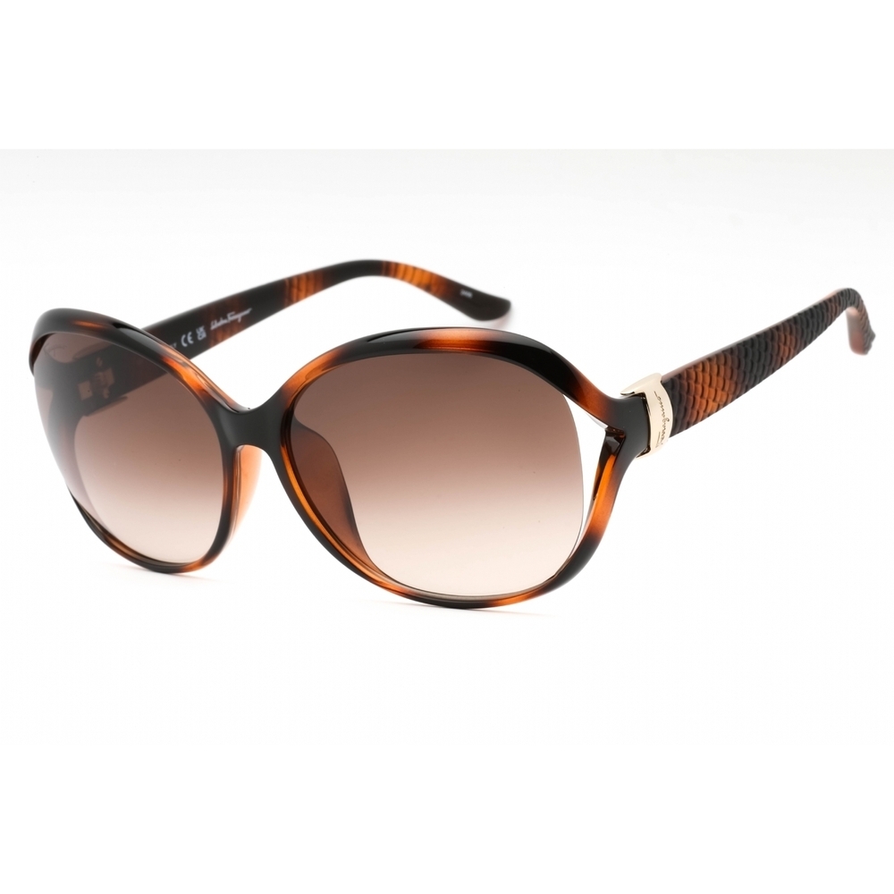 NWT Salvatore Ferragamo SF770SA Tortoise Oval 61mm Sunglasses